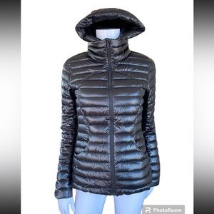 Lululemon 'Pack it Down' Goose Down Lightweight Black Jacket with Hood Size 4